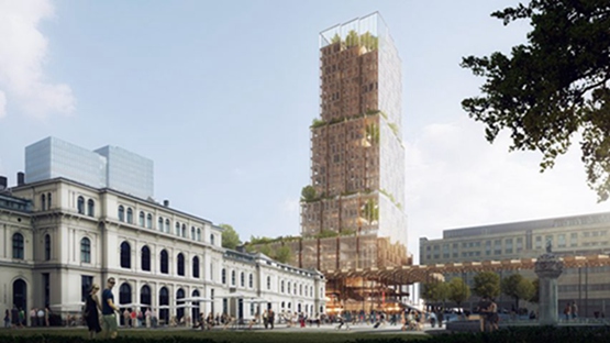 丹麦和挪威事务所合作设计植物遮盖的大厦   